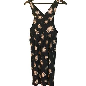 Vintage 90’s overalls style floral dress